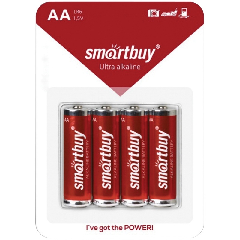 картинка Батарейки АА, 4*BI, SmartBuy, SBBA-2A04B от магазина Альфанит в Кунгуре