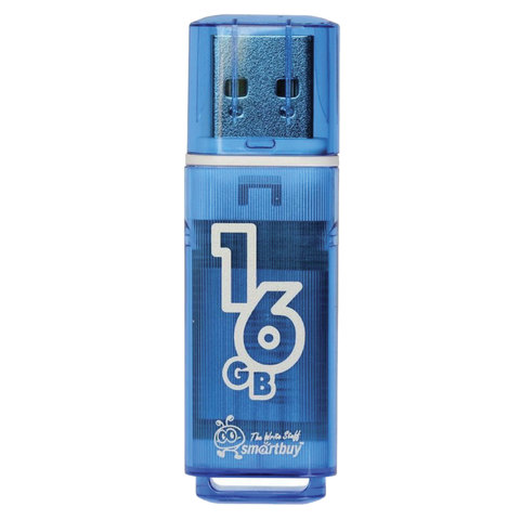 картинка Флеш-диск SmartBuy 16 GB, Glossy, синий, SB16GBGS-B от магазина Альфанит в Кунгуре
