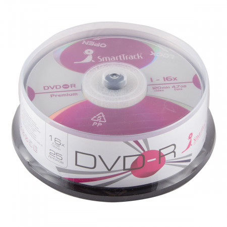 картинка Диски DVD-R SmartTrack Cake, 25 шт, 4-16x, бокс, розовый от магазина Альфанит в Кунгуре