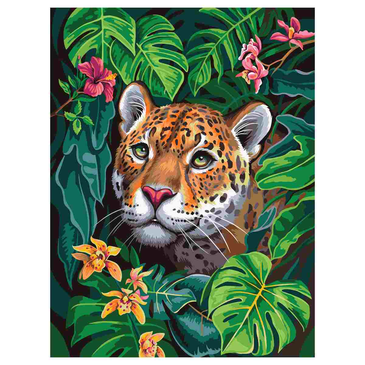 картинка Картина по номерам, 40*50 см, на подрамнике, "Взгляд из джунглей", Три совы, КХ4050_53922 от магазина Альфанит в Кунгуре