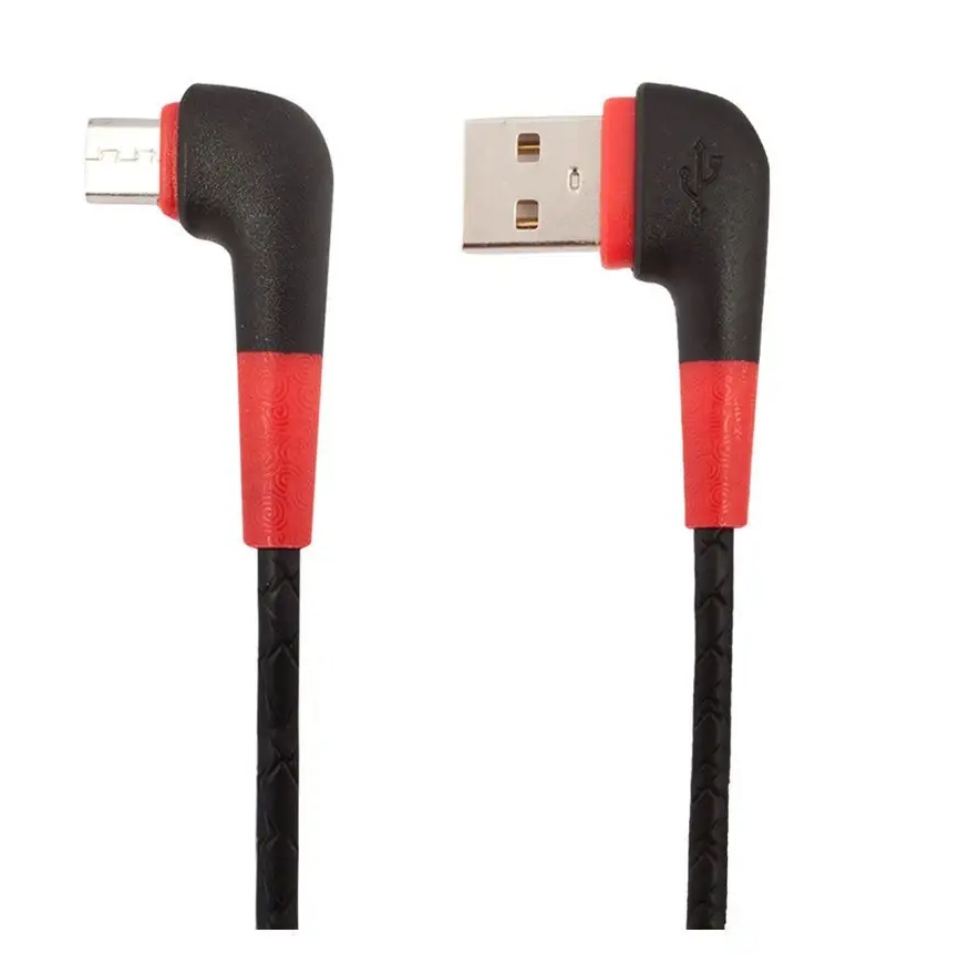 картинка Кабель соединительный для мобильных устройств Liberty Project USB 2.0 AM — micro-USB, 1,0 м, черный/красный, кожаный шнур, 0L-00040647 от магазина Альфанит в Кунгуре