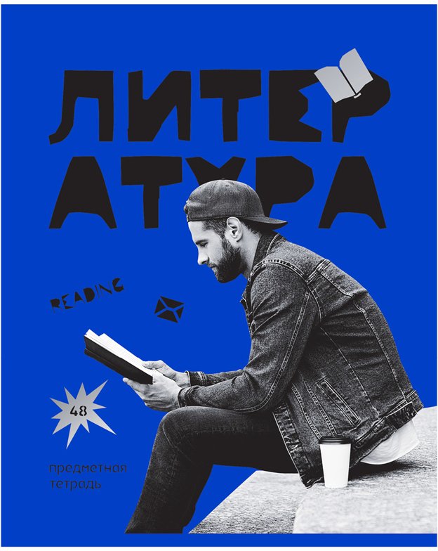 картинка Тетрадь предметная 48 л, А5, "Blue panton. Литература", BG, ТП5ск48_м 11625 от магазина Альфанит в Кунгуре