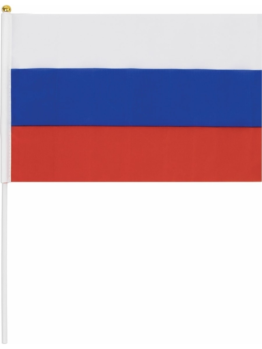 картинка Флаг, 14*21 см, триколор, без герба, "Россия" от магазина Альфанит в Кунгуре
