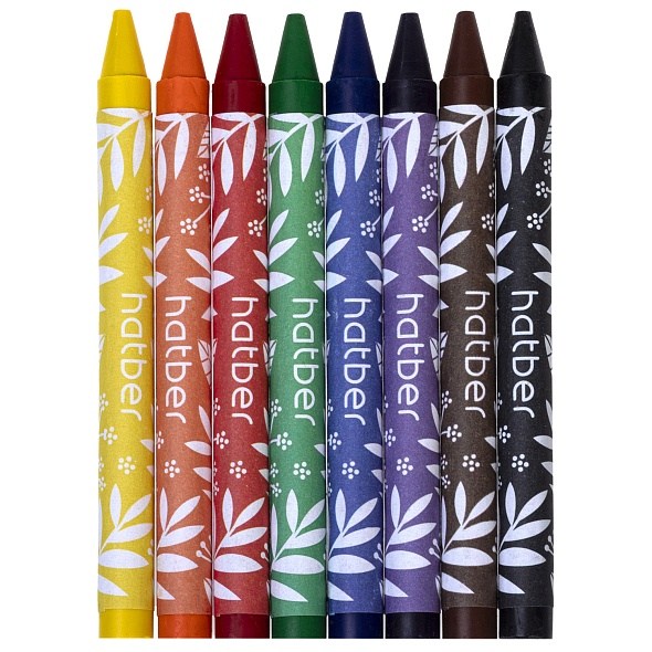 картинка Мелки восковые, 8 цв, 8 шт, круглый корпус, "Сурикат", Hatber, CR_086140 от магазина Альфанит в Кунгуре