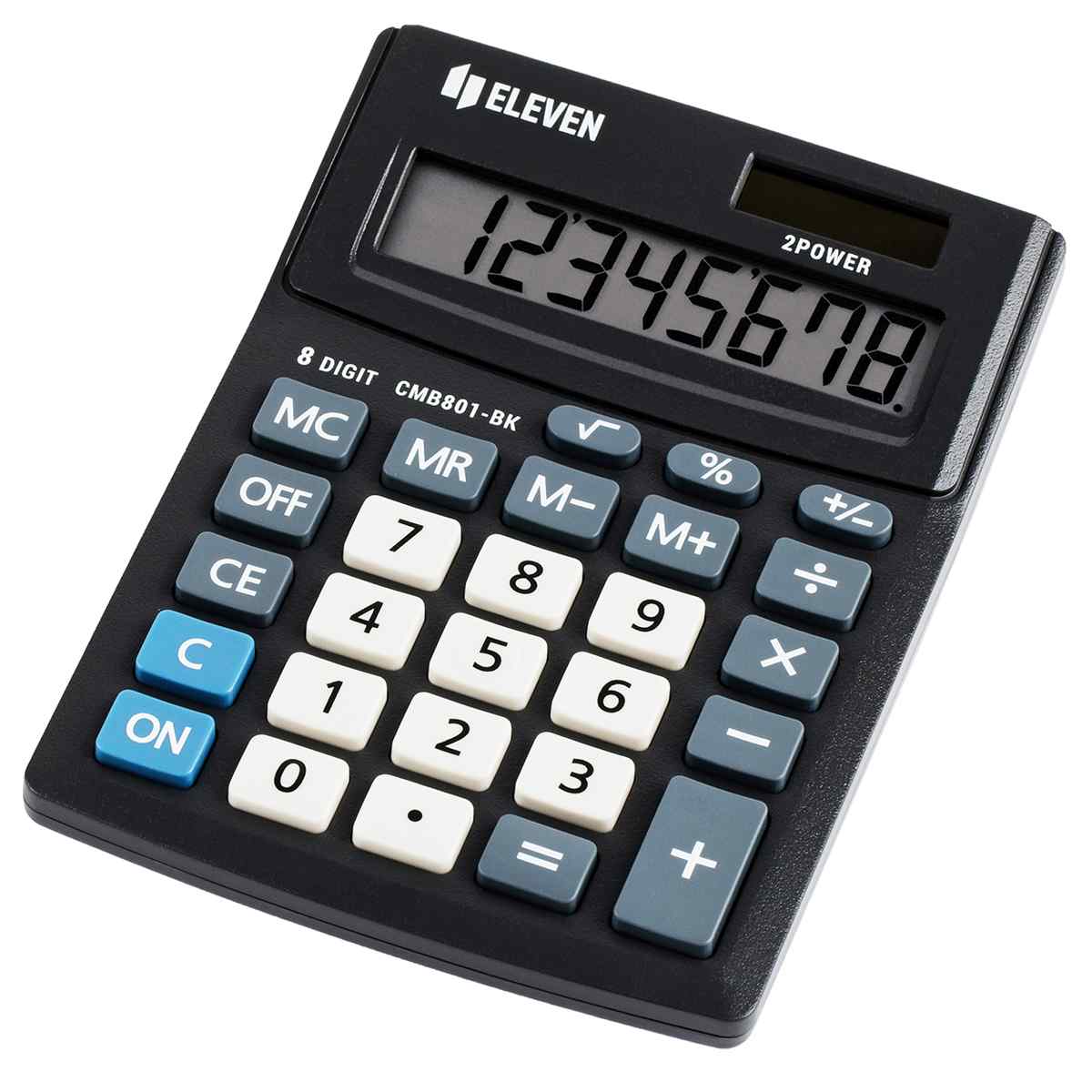 картинка Калькулятор настольный, 8 разрядов, 10,2*13,7*3 см, двойное питание, "CMB801-BK", Eleven от магазина Альфанит в Кунгуре