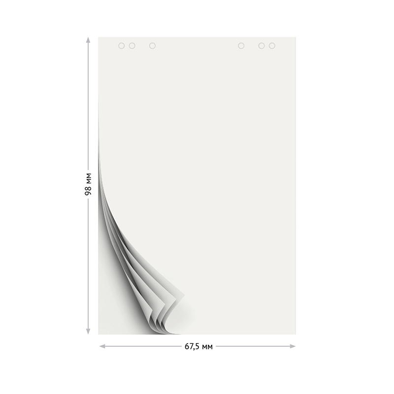 картинка Блокнот для флипчарта, 10 л, 67,5*98 см, 80 г/м, OfficeSpace, 257320 от магазина Альфанит в Кунгуре
