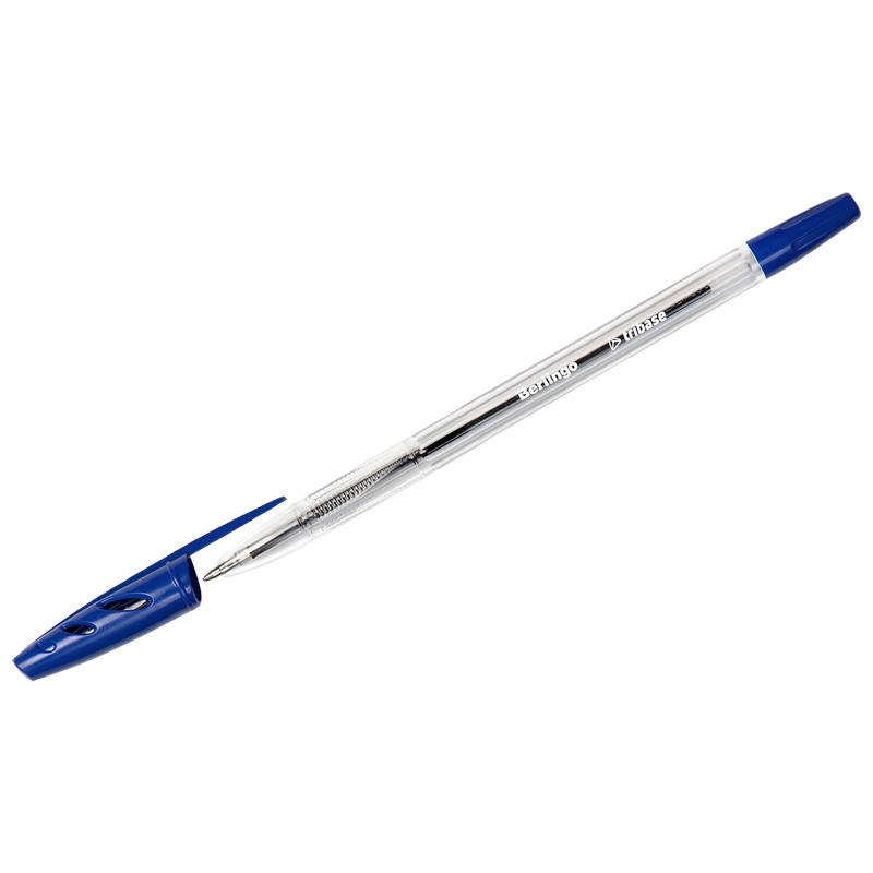 картинка Ручка шариковая, 1,0 мм, синяя, корп. прозрачный, "Tribase", Berlingo, CBp_10902 от магазина Альфанит в Кунгуре