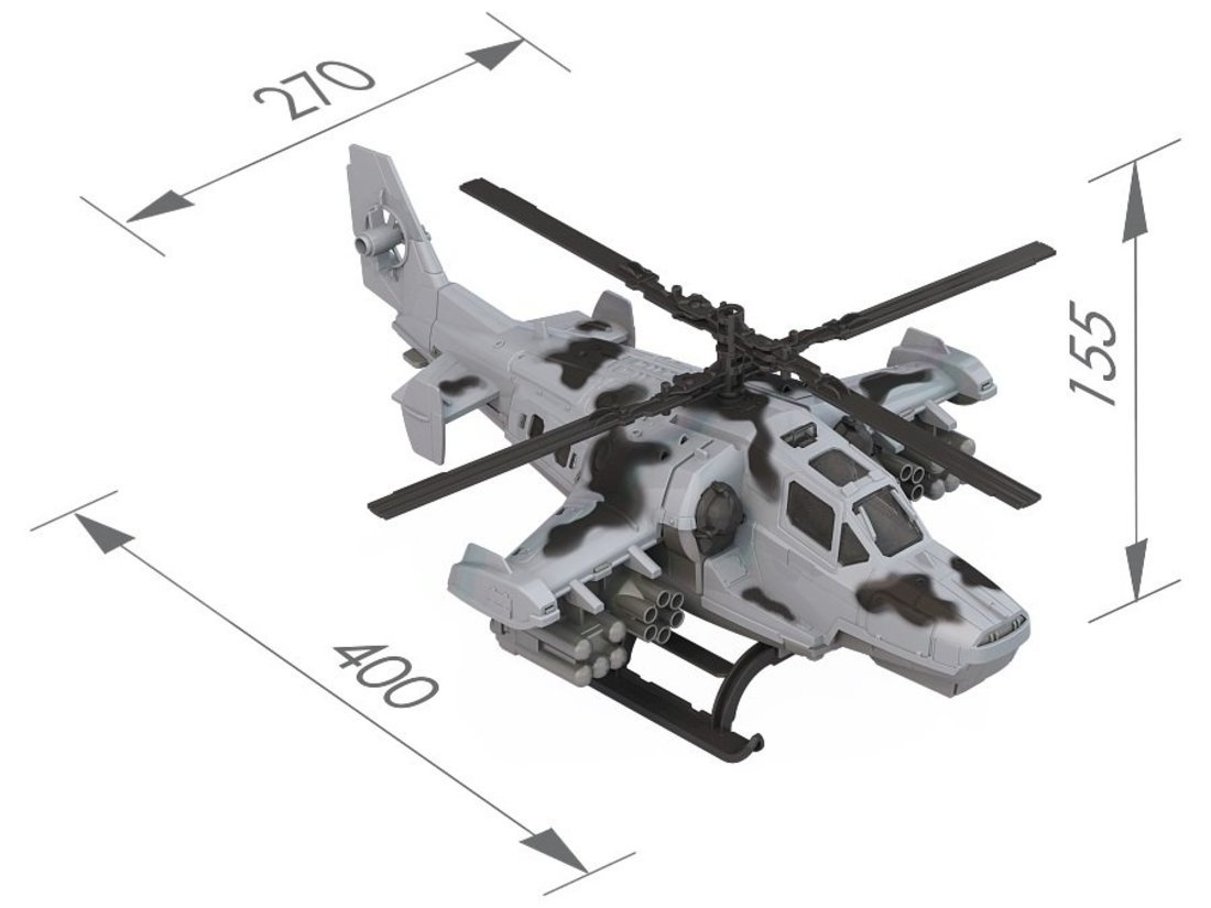 картинка Вертолет, 40 см, пластик, Нордпласт, 10382373 от магазина Альфанит в Кунгуре