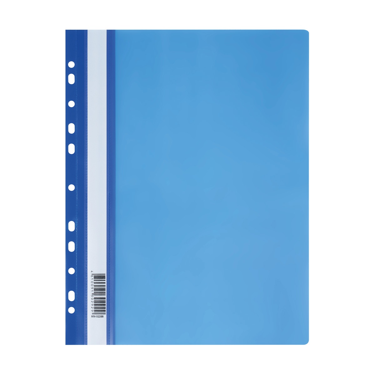 картинка Папка-скоросшиватель с прозрачным верхом, А4, 160 мкм, пластик, синий, с перфорацией, СТАММ, ММ-32255 от магазина Альфанит в Кунгуре