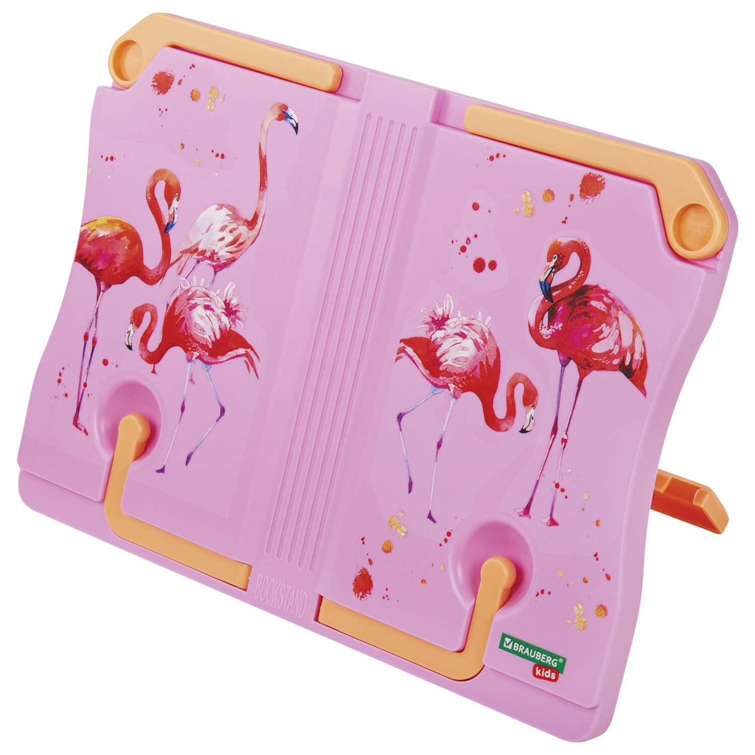 картинка Подставка для книг, регулируемый наклон, ABS-пластик, "Flamingo", BRAUBERG KIDS, 238061 от магазина Альфанит в Кунгуре