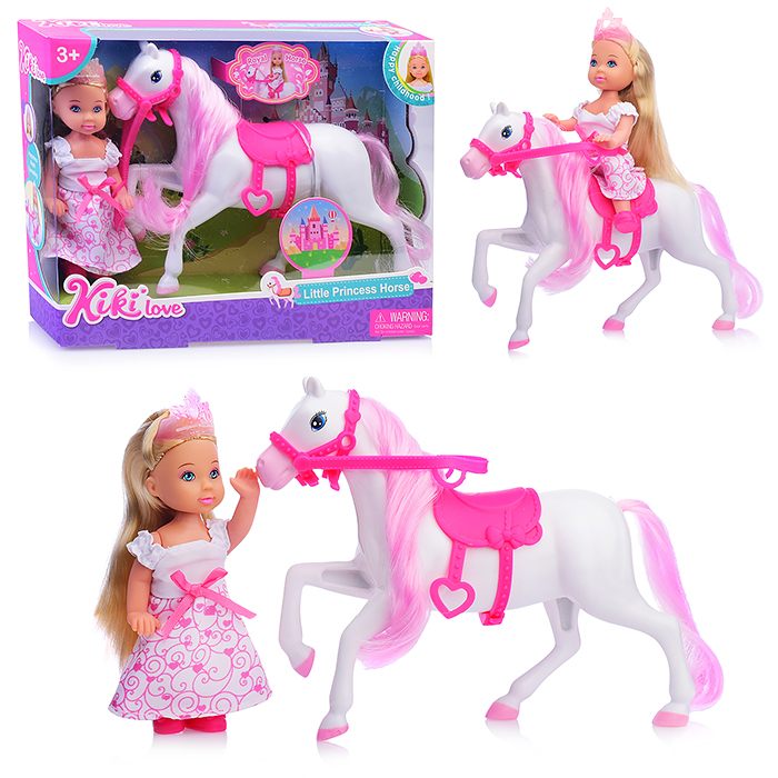 картинка Кукла, 12 см, с лошадкой, КНР, 88040 от магазина Альфанит в Кунгуре
