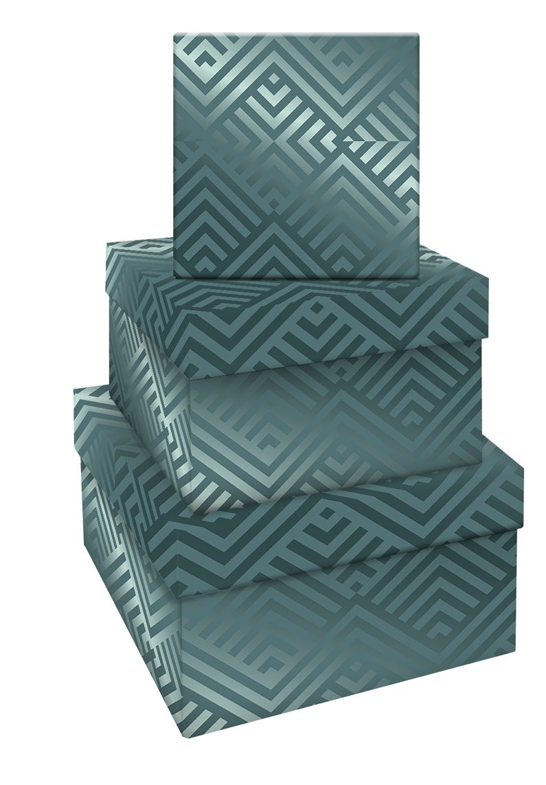 картинка Набор коробок подарочных квадратных 3 шт, "Паттерн. Геометрия", MESHU, MS_53742 от магазина Альфанит в Кунгуре