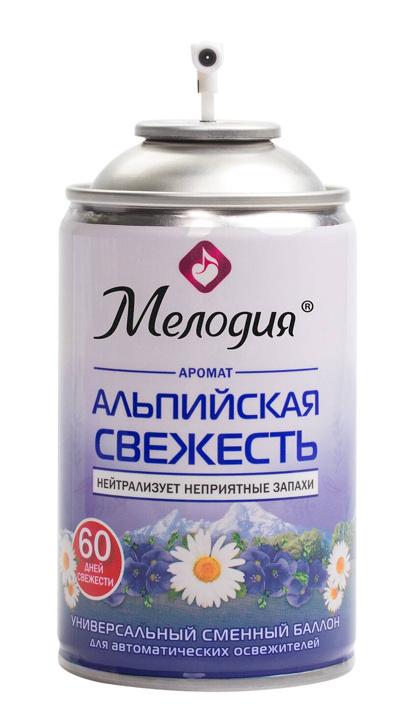 картинка Освежитель воздуха, 250 мл, аэрозоль, сменный баллон, "Альпийская свежесть", Мелодия, 605228 от магазина Альфанит в Кунгуре
