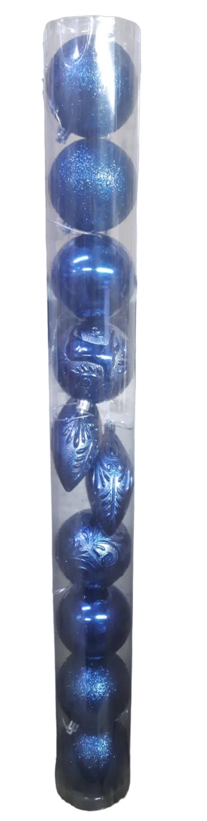 картинка Набор подвесок новогодних, 10 шт, 8 см, пластик, синий, 8LT10-T от магазина Альфанит в Кунгуре