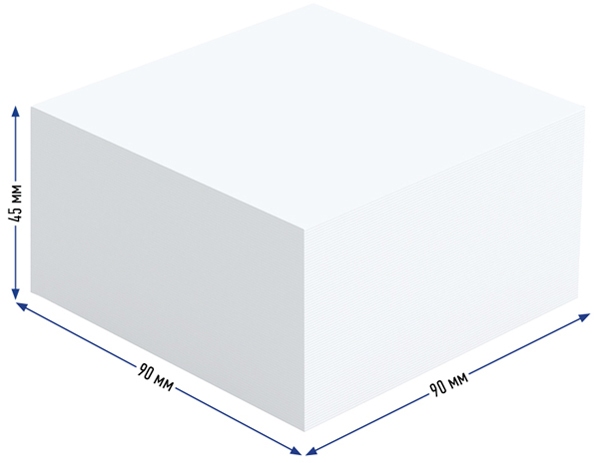 картинка Блок для записи непроклеенный, 9*9*4,5 см, белый, в подставке, "Premium", Berlingo, ZP8607 от магазина Альфанит в Кунгуре