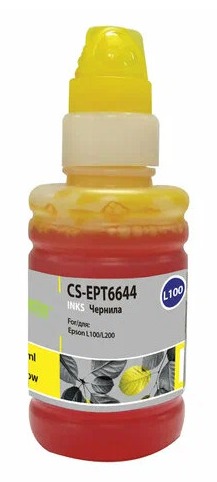 картинка Чернила Cactus CS-EPT6644, для Epson L100/L200, желтый, 100 мл от магазина Альфанит в Кунгуре