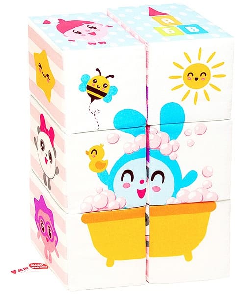 картинка Кубики мягкие, "Малышарики", Мякиши, 398 от магазина Альфанит в Кунгуре
