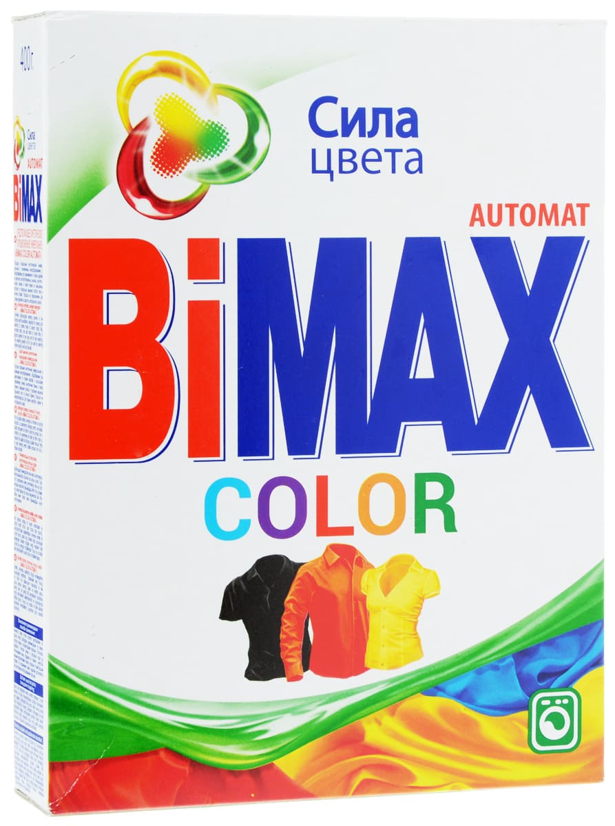 картинка Порошок стиральный 400 гр, автомат, "Color", BiMAX от магазина Альфанит в Кунгуре