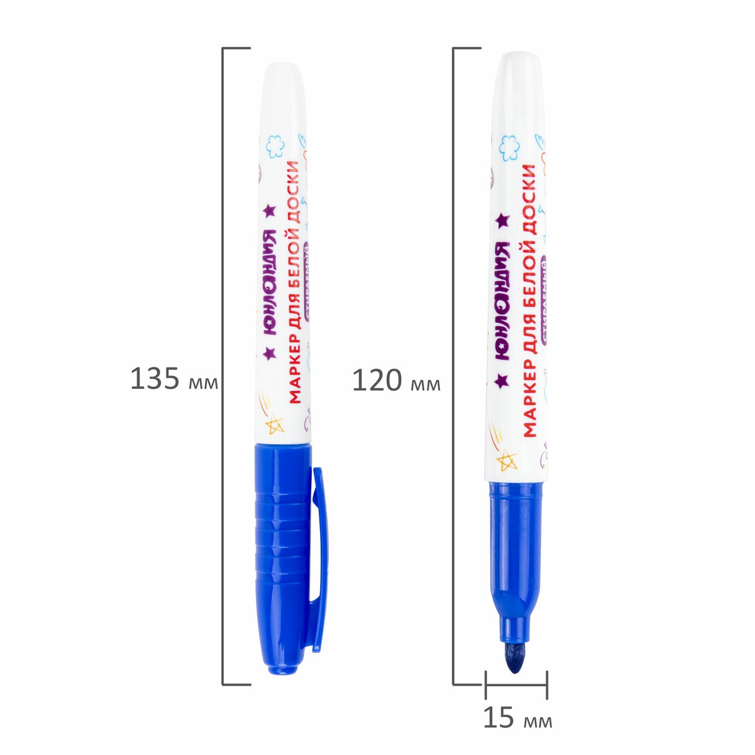 картинка Набор маркеров для доски, 5 шт, 5 цв, 3 мм, "Colorway", Юнландия, 152099 от магазина Альфанит в Кунгуре