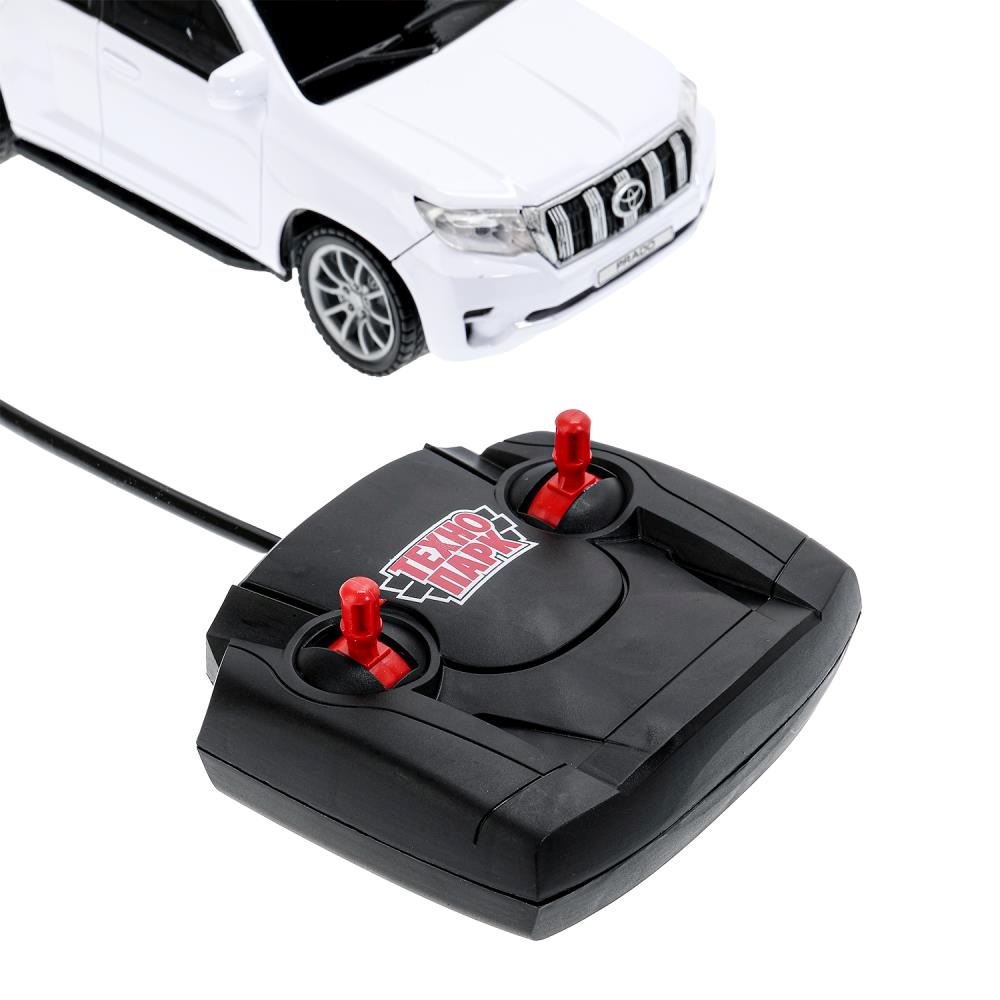 картинка Машина, 19 см, на управлении, свет, пластик, белый, "Toyota Prado", ТехноПарк, PRADO-19L-WH, 380105 от магазина Альфанит в Кунгуре