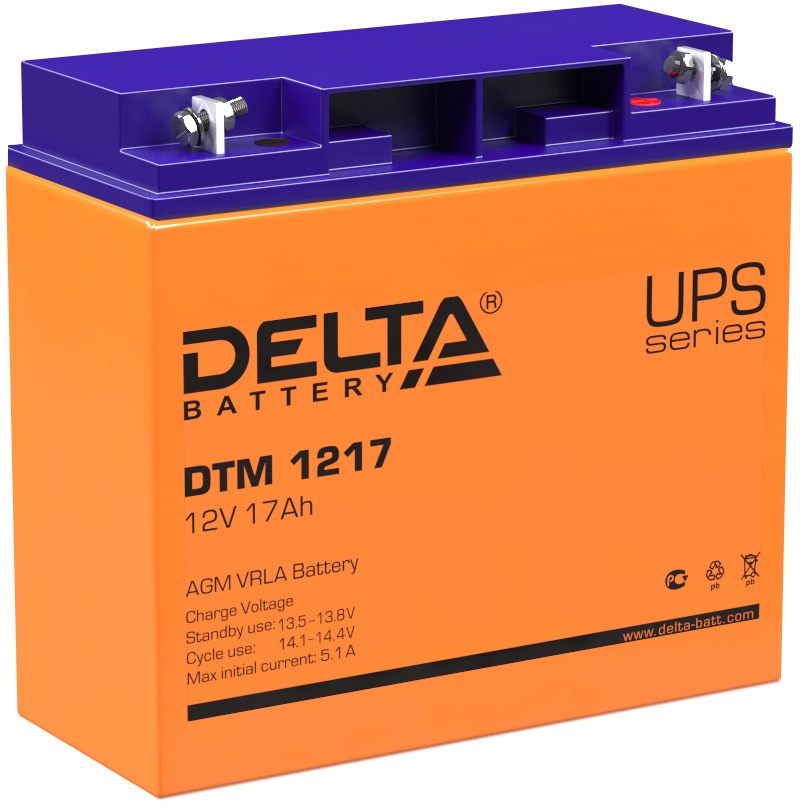 картинка Аккумулятор Delta DTM 1217, 12V, 17Ah от магазина Альфанит в Кунгуре