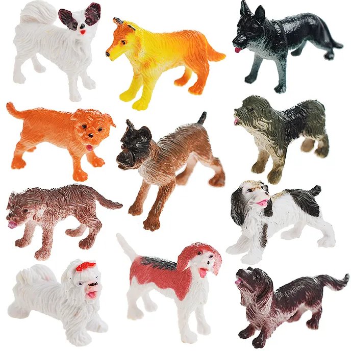 картинка Набор игровых фигурок, 12 шт, ПВХ, в пакете, "Собаки", NC01-4 от магазина Альфанит в Кунгуре