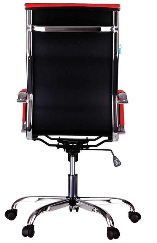 картинка Кресло руководителя Helmi "HL-E17 Slim", кожзам, красный, 311362 от магазина Альфанит в Кунгуре