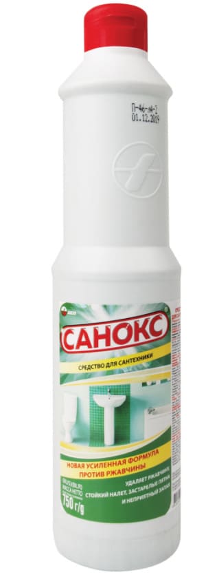 картинка Средство для удаления ржавчины и известкового налета, 750 мл, гель, бутыль, САНОКС от магазина Альфанит в Кунгуре