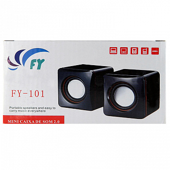 картинка Акустическая система 2.0 D02A/FY-101, 2*2,5Вт, черный от магазина Альфанит в Кунгуре