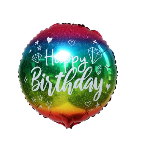 картинка Шар воздушный фольгированный, 18'', яркий круг, "С Днем рождения", 5698044 от магазина Альфанит в Кунгуре