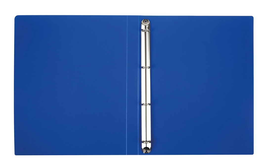 картинка Папка на 4-х кольцах, А4, 500 мкм, корешок 25 мм, пластик, синий, СТАММ, ММ-32181 от магазина Альфанит в Кунгуре