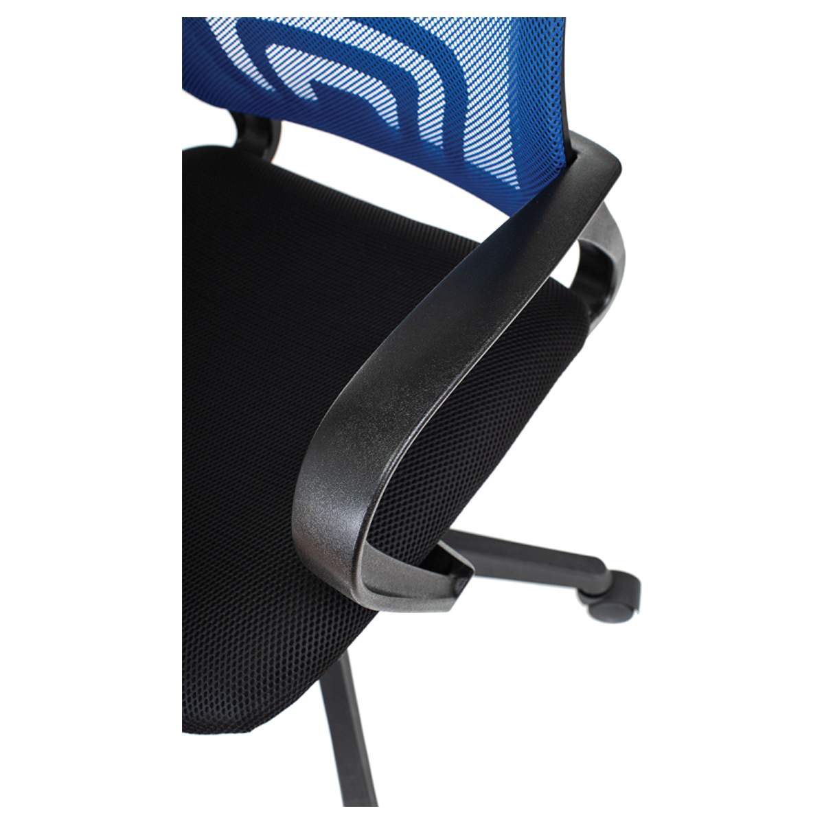 картинка Кресло офисное Helmi "Airy HL-M95", ткань/сетка, синий, механизм качания, 348706 от магазина Альфанит в Кунгуре