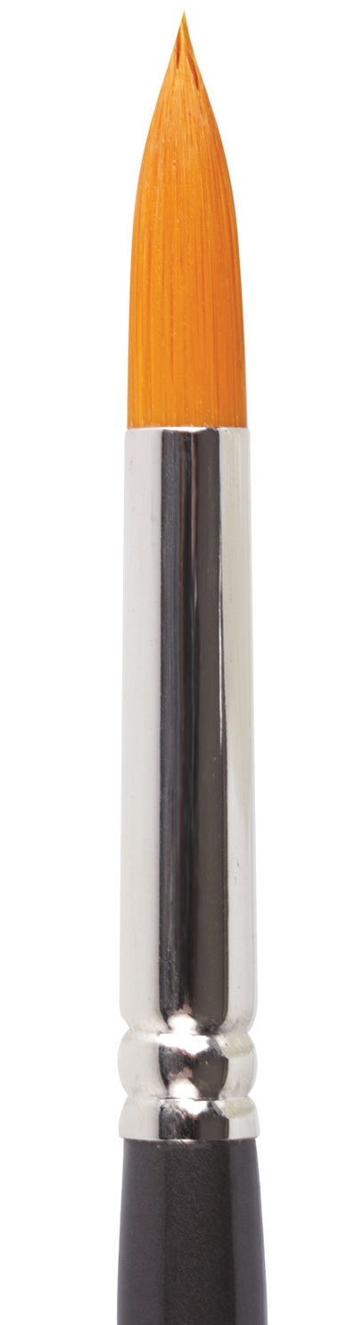 картинка Кисть художественная № 8, синтетика, круглая, длинная ручка, BRAUBERG, 200661 от магазина Альфанит в Кунгуре