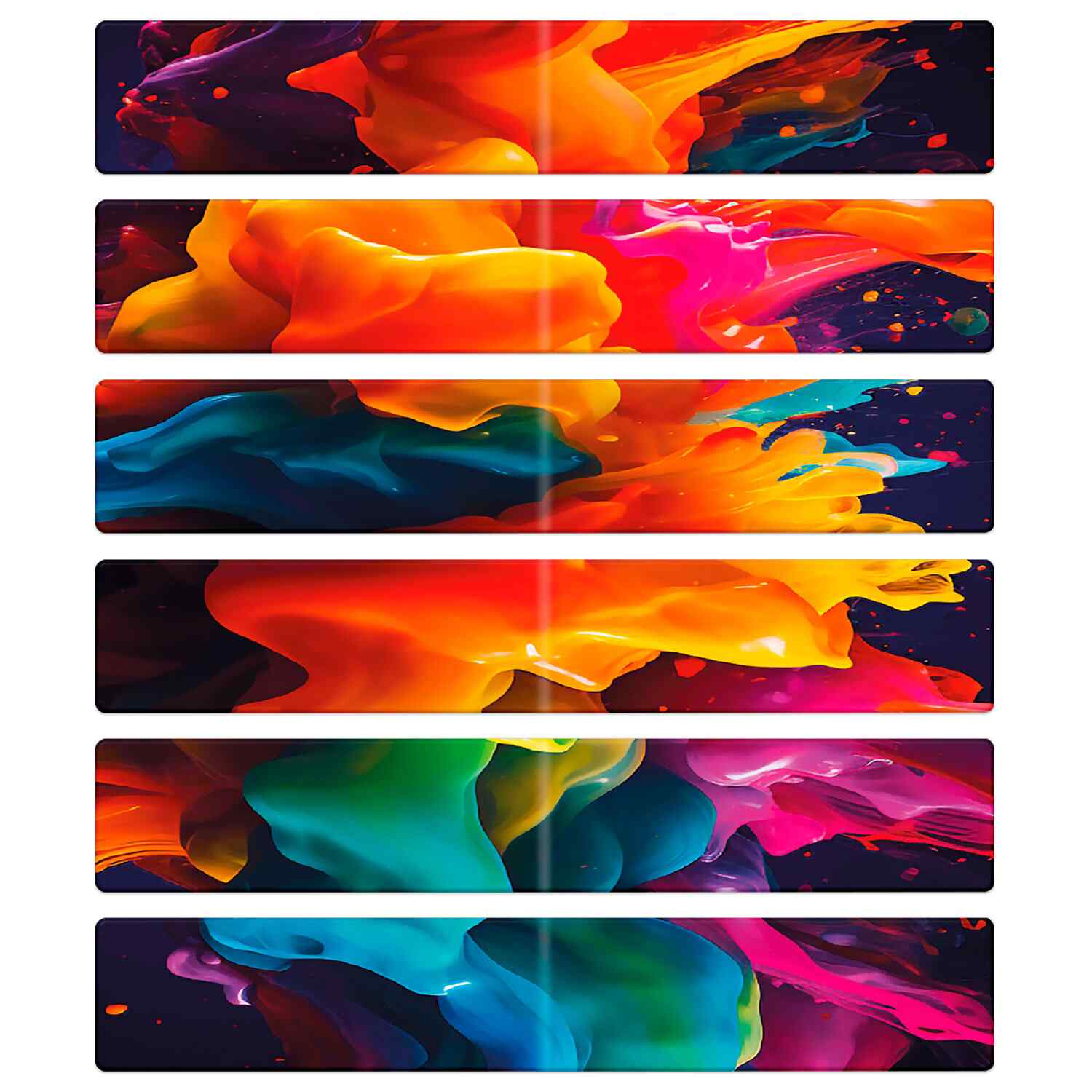 картинка Набор закладок магнитных, 6 шт, 60*20 мм, ассорти, "Abstraction", FUNSTER, 116653 от магазина Альфанит в Кунгуре