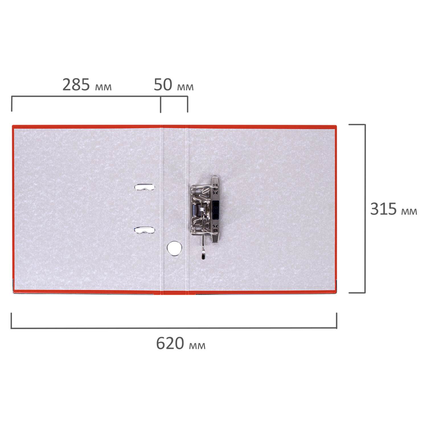 картинка Папка-регистратор, А4, корешок 50 мм, до 350 л, картон, красный, с карманом, BRAUBERG, 226592 от магазина Альфанит в Кунгуре