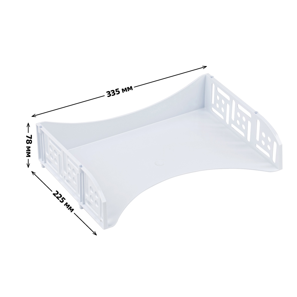 картинка Лоток для бумаг горизонтальный 1 отдел, пластик, белый, "Field", СТАММ, ЛТГ-30459 от магазина Альфанит в Кунгуре