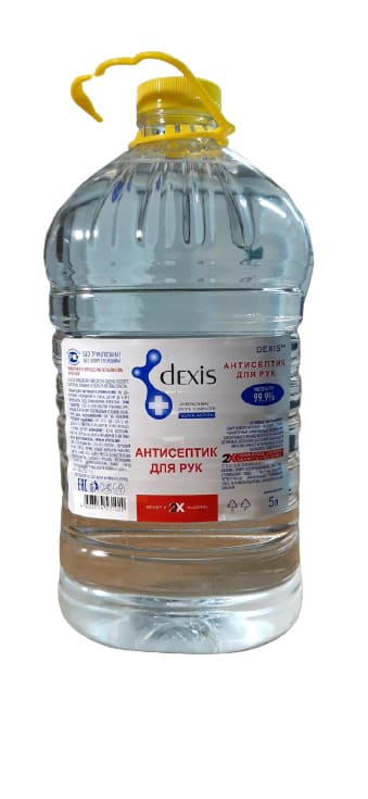 картинка Антисептик кожный, 5 л, на основе 70% спирта, Dexis, 20126 от магазина Альфанит в Кунгуре