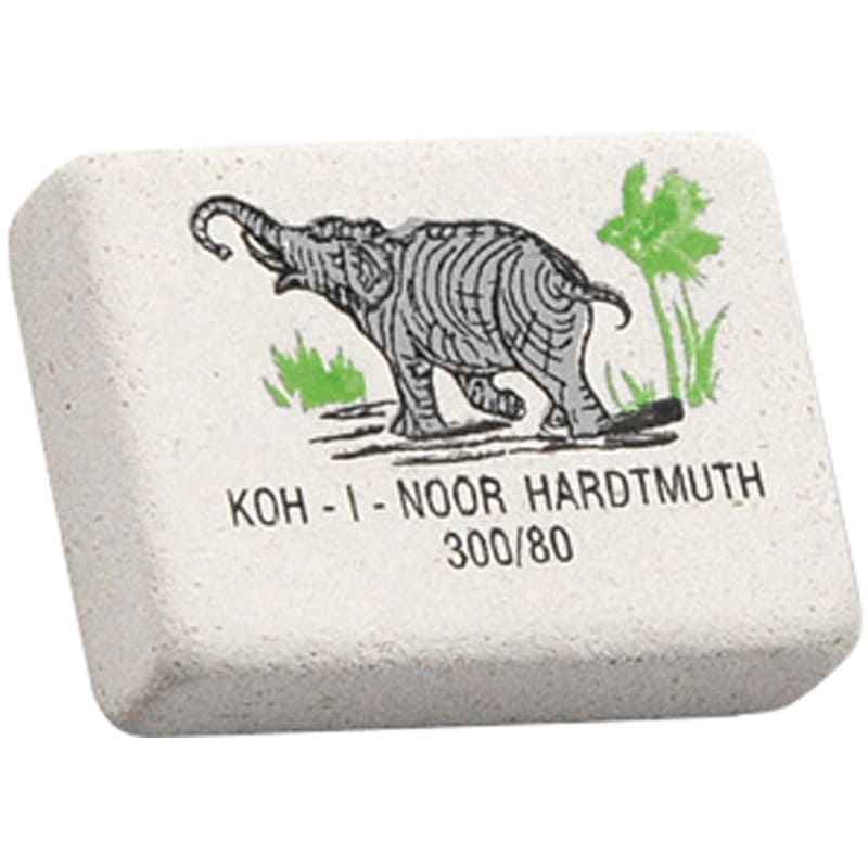 картинка Ластик, 26*18,5*8 мм, белый, каучук, прямоугольный, "Слон", Koh-i-Noor, 300/80 от магазина Альфанит в Кунгуре