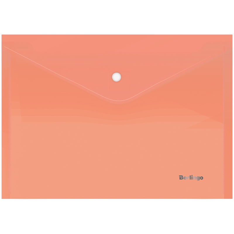 картинка Папка-конверт на кнопке, А4, 180 мкм, прозрачный оранжевый, "Starlight", Berlingo, AKk_04116 от магазина Альфанит в Кунгуре