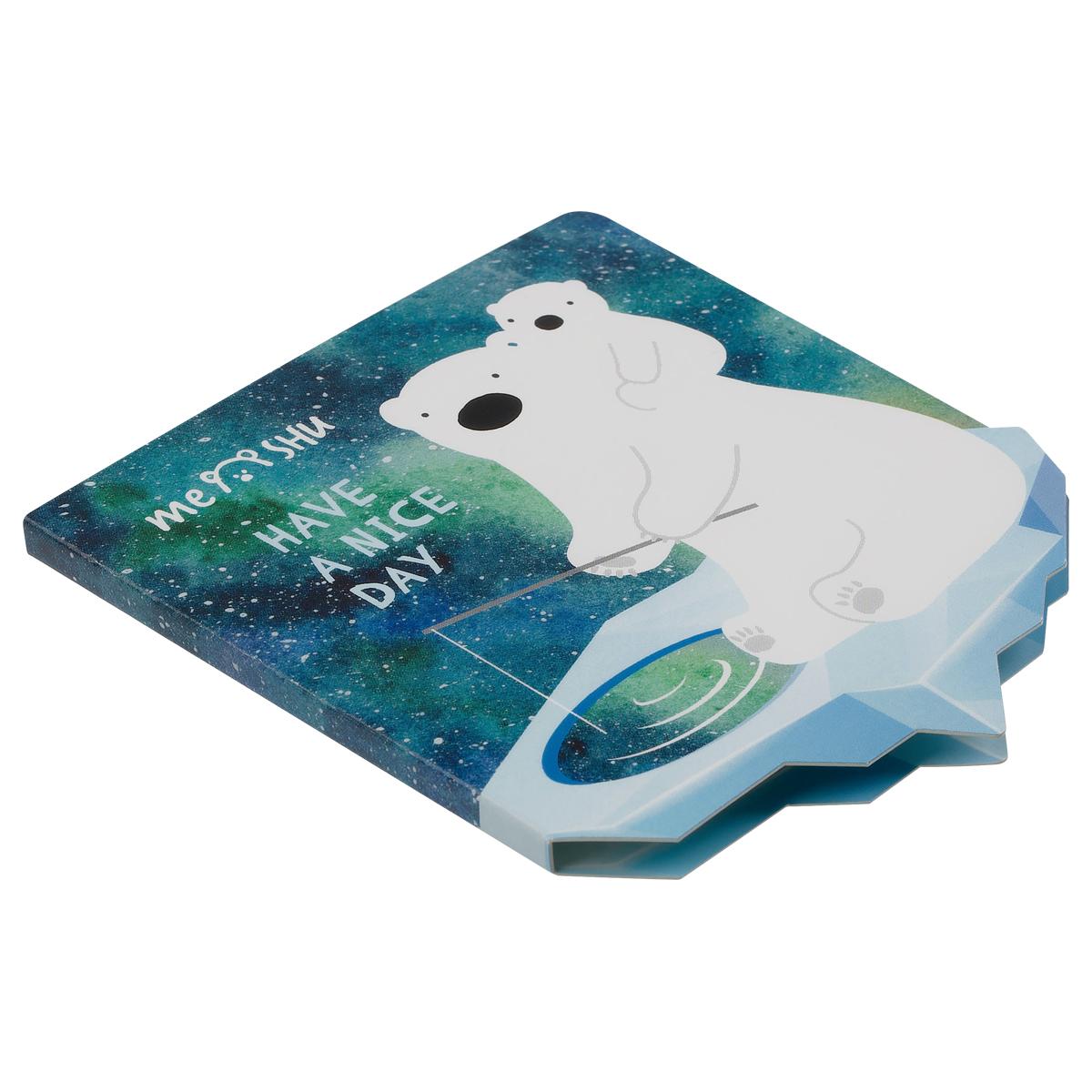 картинка Закладки-флажки самоклеящиеся, 20 л, 5 цв, бумага, "Polar Bears", MESHU, MS_64890 от магазина Альфанит в Кунгуре