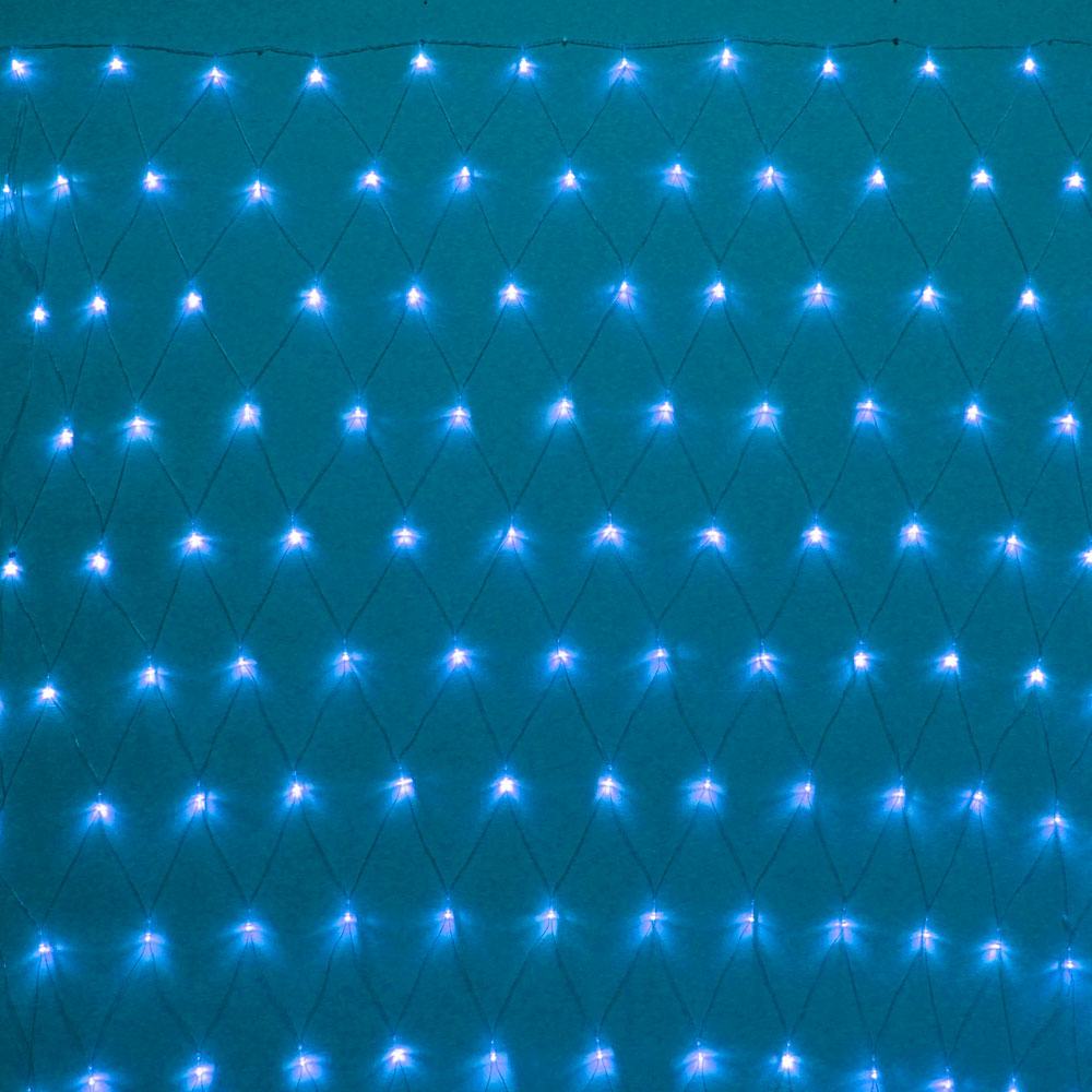 картинка Гирлянда сетка, 2*1,5 м, 8 режимов, синий, 144LED, с коннектором, Серпантин, 183-755, 11430219 от магазина Альфанит в Кунгуре