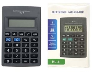 картинка Калькулятор карманный, 8 разрядов, 9*5,5*1 см, серый, "HL-4", CN-11 от магазина Альфанит в Кунгуре