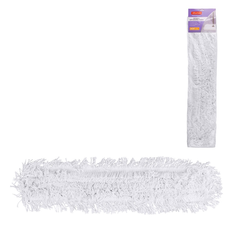 картинка Насадка МОП для швабры, 90*15 см, хлопок, белый, "Professional", OfficeClean, 303087 от магазина Альфанит в Кунгуре