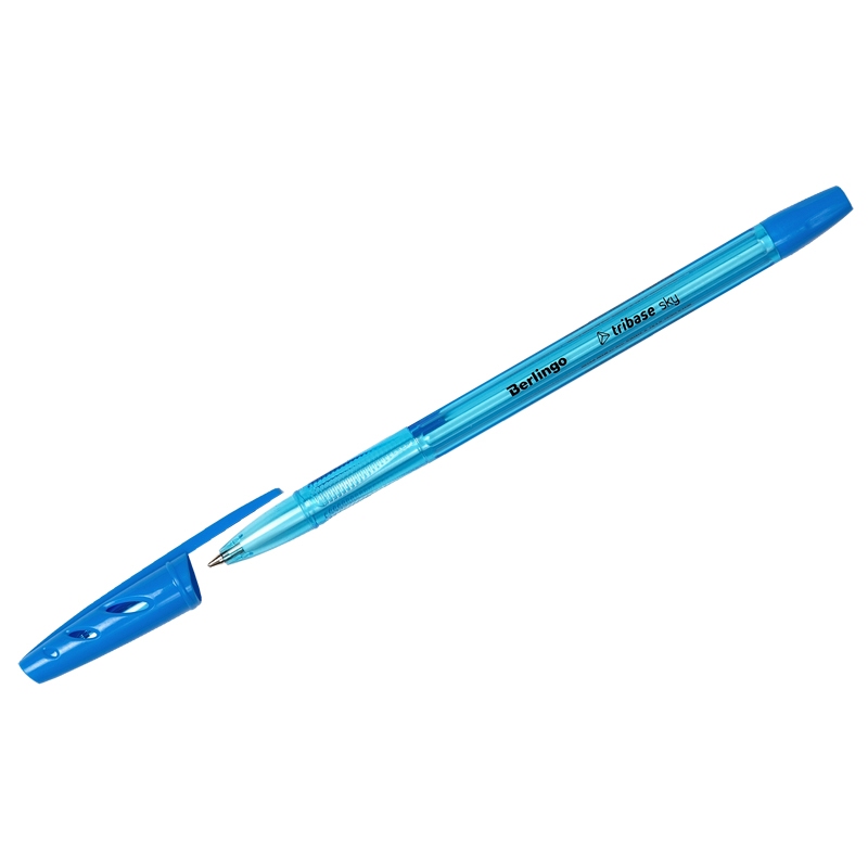 картинка Ручка шариковая, 0,7 мм, синяя, корп. прозрачный синий, "Tribase Sky", Berlingo, CBp_70952 от магазина Альфанит в Кунгуре