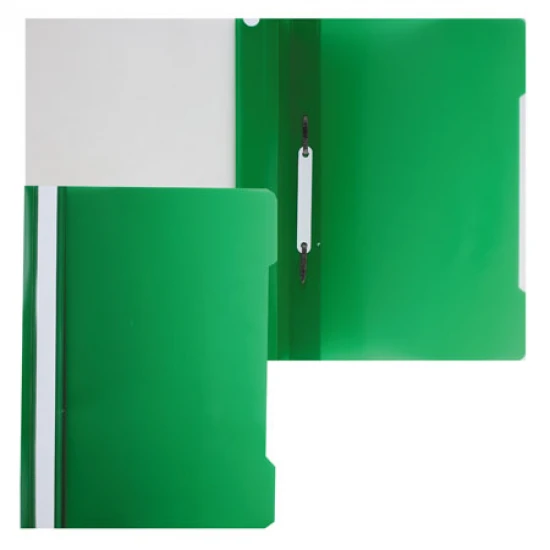 картинка Папка-скоросшиватель с прозрачным верхом, А4, 120 мкм, пластик, зеленый, Бюрократ, PS20GRN/816299 от магазина Альфанит в Кунгуре