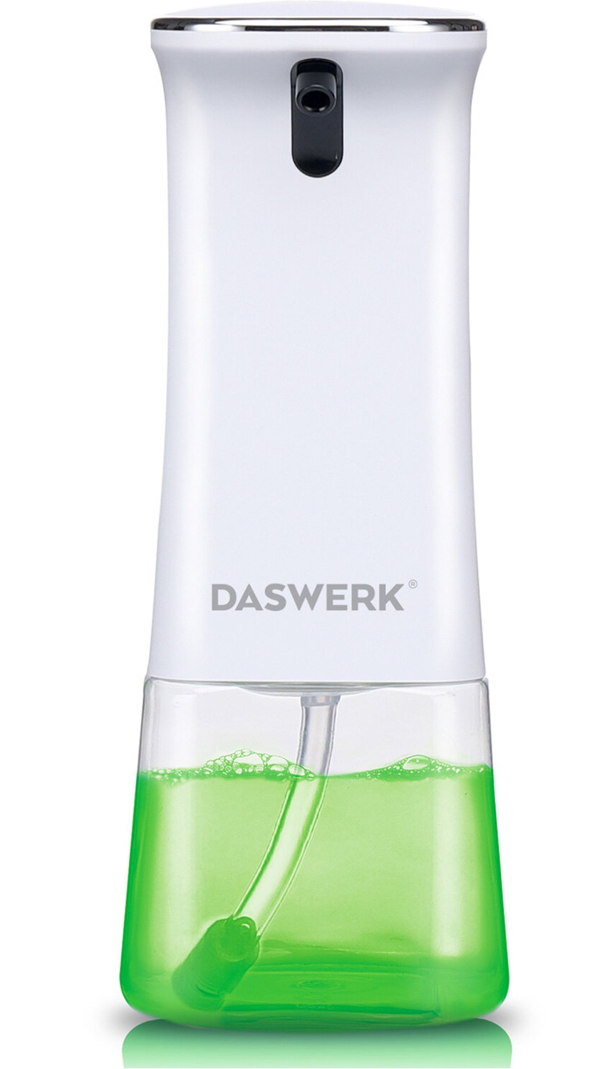 картинка Диспенсер для жидкого мыла-пены, 0,35 л, ABS-пластик, белый, сенсорный, DASWERK, 607844 от магазина Альфанит в Кунгуре