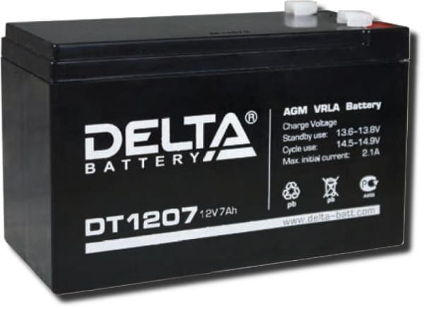 картинка Аккумулятор Delta DT1207, 12V, 7Ah от магазина Альфанит в Кунгуре
