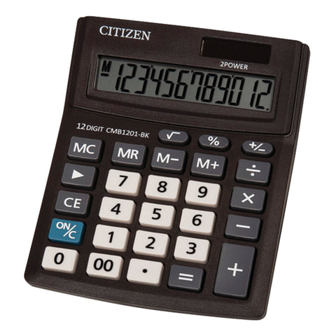 картинка Калькулятор настольный, 12 разрядов, 13,6*10 см, двойное питание, "СМВ 1201-ВК", CITIZEN от магазина Альфанит в Кунгуре