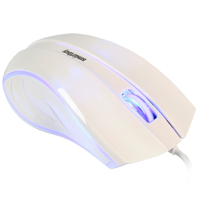 картинка Мышь проводная SmartBuy 338 One, 1000 dpi, USB, белый, подсветка, SBM-338-W от магазина Альфанит в Кунгуре