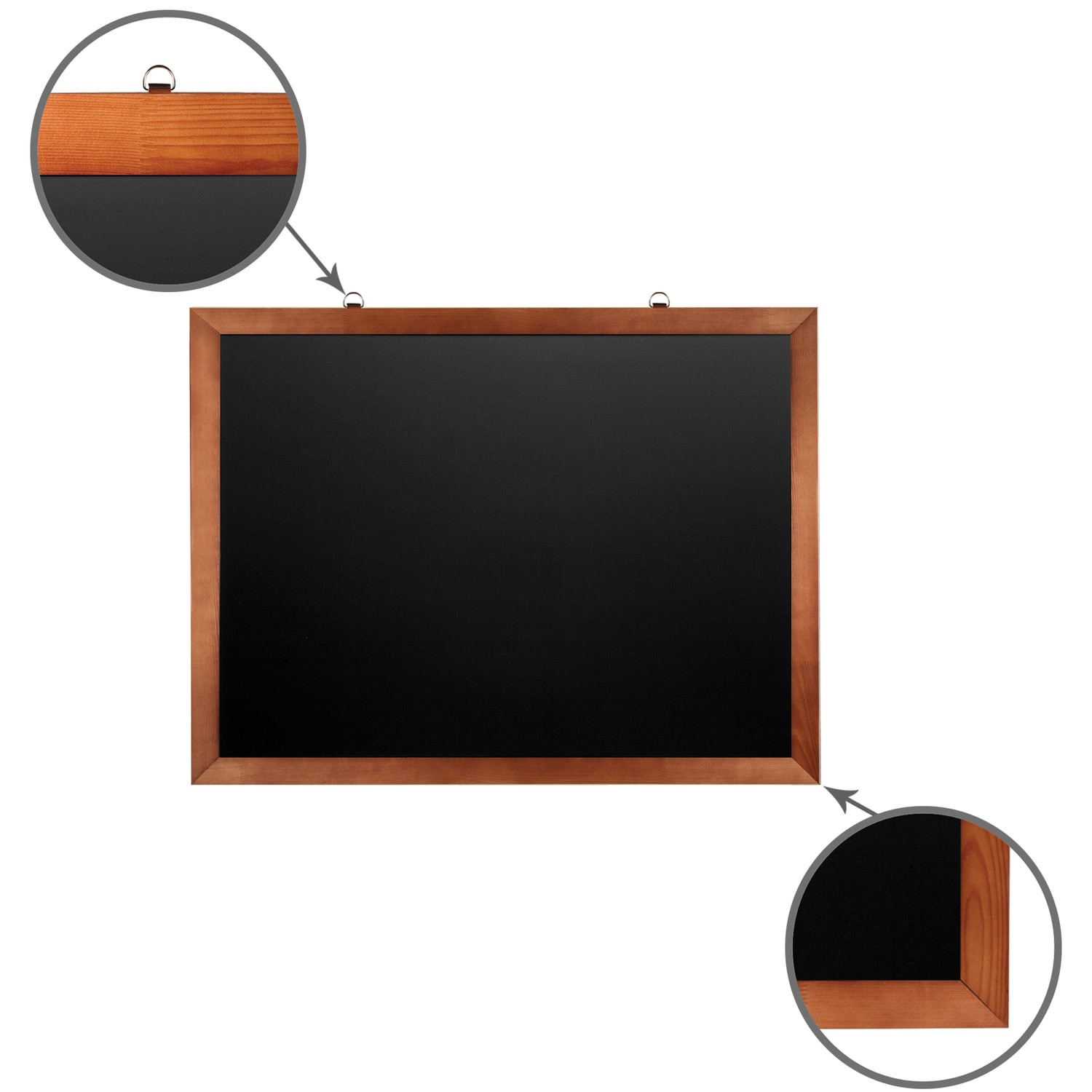 картинка Доска для мела магнитная, 60*90 см, черная, деревянная окрашенная рамка, BRAUBERG, 236891 от магазина Альфанит в Кунгуре